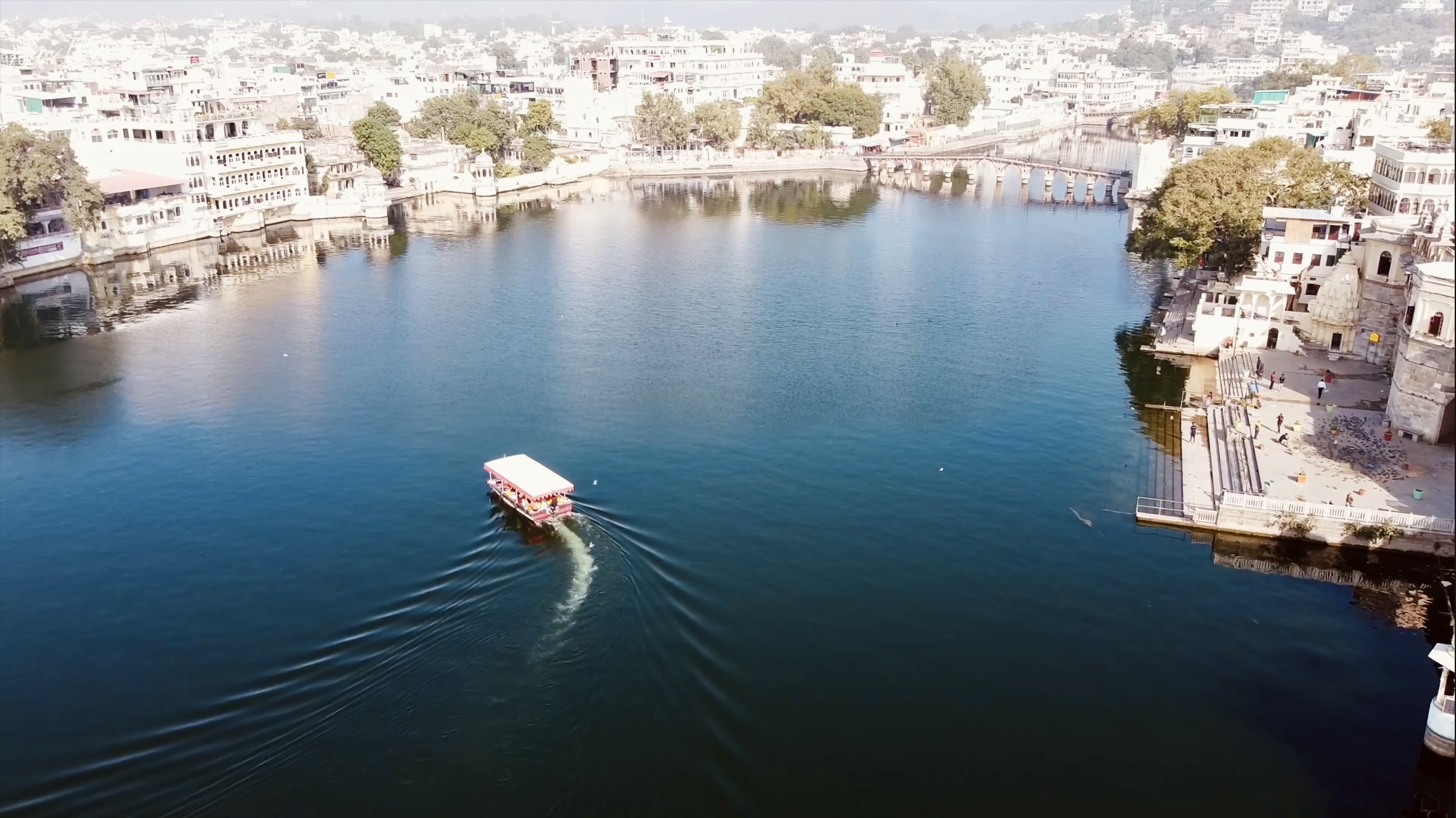 Lake Pichola evening boat view