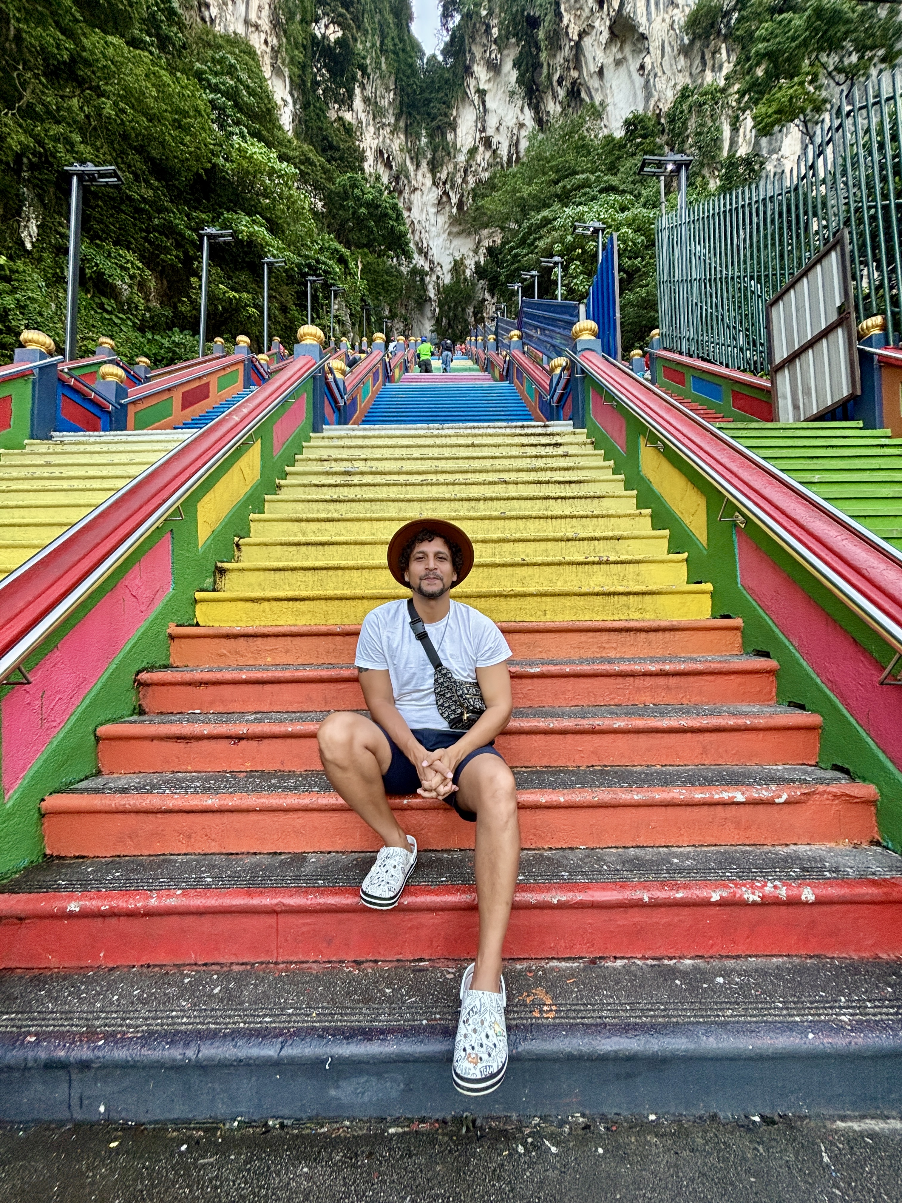 Batu Caves Kuala Lumpur Malaysia colorful 272 steps and Murugan statue